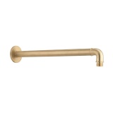 Product Cut out image of the Crosswater MPRO Industrial Unlacquered Brushed Brass Wall Mounted Shower Arm